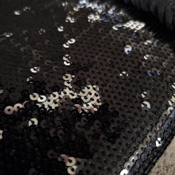 White House Black Market Black Sequin Purse Clutch new with tags - Picture 9 of 9